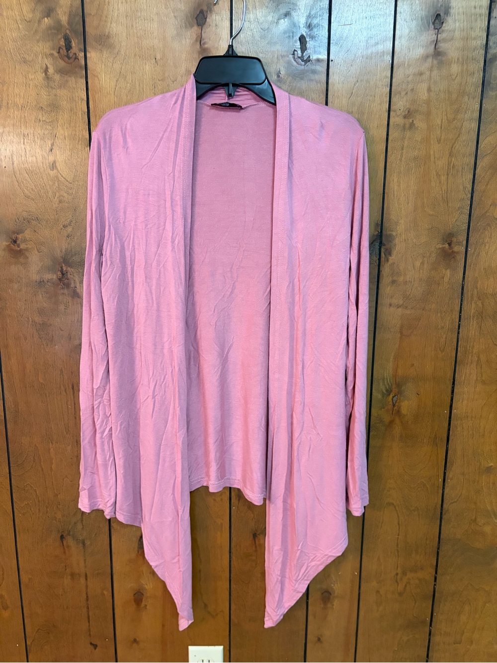 Open-Front Light Pink Women's Cardigan